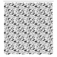 thumbnail image 3 of Ambesonne Pirates Shower Curtain, Buccaneers Sharks Sea, 69"Wx70"L, Black White, 3 of 3