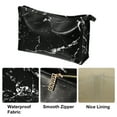 thumbnail image 3 of Unique Bargains Makeup Bag Cosmetic Travel Bag Makeup Brush Organizer Bag Black 9"x3"x6", 3 of 7