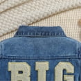 thumbnail image 6 of Toddler Baby Boy Girl Jacket Big Lil Sister/Brother Letter Embroidery Jean Long Sleeve Cardigan Button Denim Coat, 6 of 9