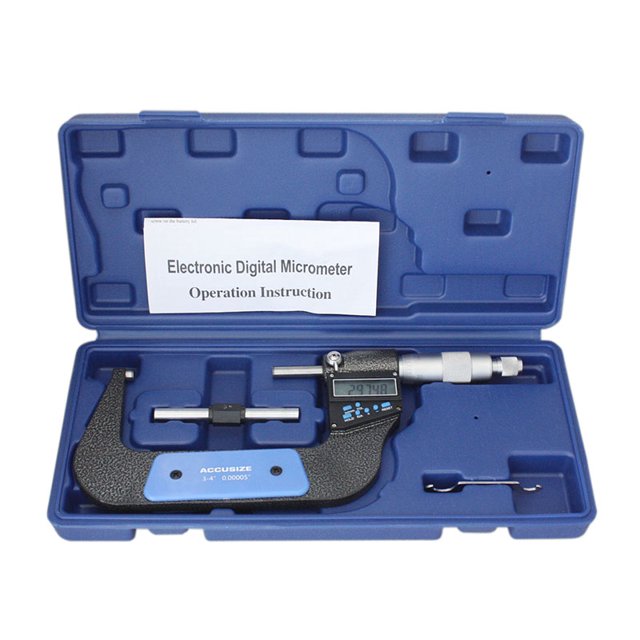 Accusize - 3-4'' x 0.00005'' Electronic Digital Micrometer 7 Keys, AC21-4022