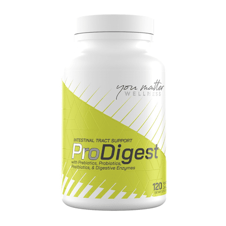 Pro Digest, Prebiotics, Probiotics, Postbiotics, Digestive Enzymes, Intestinal Track Support, You Matter Wellness 120ct