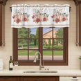 thumbnail image 6 of Fall Pumpkins Curtain Valances for Windows, Kitchen Valance Window Treatments Panel 2 Pack, Thanksgiving Autumn Flower Leaf Plant Rod Pocket Short Curtains for Bathroom Bedroom 42 x 12 Inch, 6 of 8