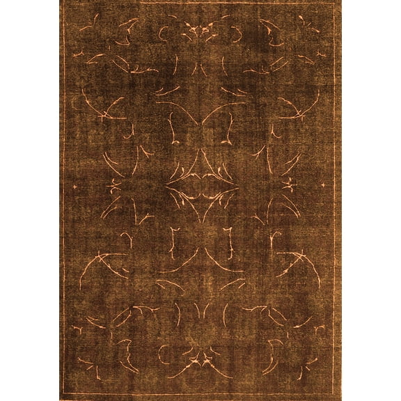 Ahgly Company Indoor Rectangle Persian Orange Traditional Area Rugs, 5' x 7'