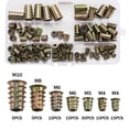 thumbnail image 4 of Amdohai Multifunctional 100PCS Inner And Outdoor Nuts Alloy Furniture Socket Tip Cap Screw Sockets Thread Insert Assorted Tool Kit For Wooden Furniture, 4 of 8