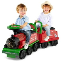 Infans Ride on Train 6V Battery Powered Ride on Toy with Under-Seat Storage & Carriage