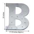 thumbnail image 6 of BalsaCircle 20" Silver B Marquee Letter Warm White LED Lighted Sign Metal Finish Event Party, 6 of 7