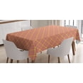 thumbnail image 1 of Colorful Tablecloth, Diagonal Rhombus Lines with Digital Torn Paper Effect Pinstripe Tile Spring Theme, Rectangular Table Cover for Dining Room Kitchen, 52 X 70 Inches, Multicolor, by Ambesonne, 1 of 3