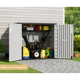 thumbnail image 5 of Hemoton Outdoor Garage Cabinet Grey Plastic Utility Storage Cabinet for Patio and Garden, 5 of 5