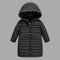 thumbnail image 2 of Babcutegg Kid Girls Jackets Hoodless Feather Weight Soild Color Clothes for Kids Black, 2 of 3