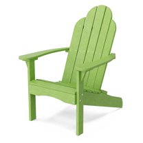 Wildridge Classic Adirondack Chair, Lime Green - Outdoor Weather Resistant Poly Furniture for Patio