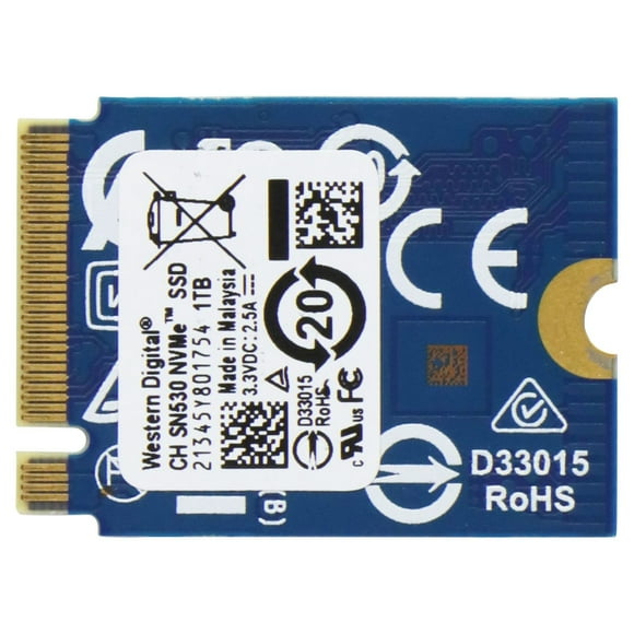WD 1TB CH SN530 NVMe SSD – PCIe Gen3 x4 M.2 2230 Solid State Drive for Laptops (Used)