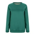 thumbnail image 5 of AherBiu Crewneck Sweatshirts for Women Fleece Lined Thermal Warm Basic Winter Long Sleeve Tops Pullover, 5 of 7