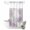 Purple/White, variant on No Hook Shower Curtain, Aqua White Shower Curtains for Bathroom with See Through Top Window, Abstract Grey Chrysanthemum Flower Floral Waterproof & Washable Bath Curtain Stall 48"x72"