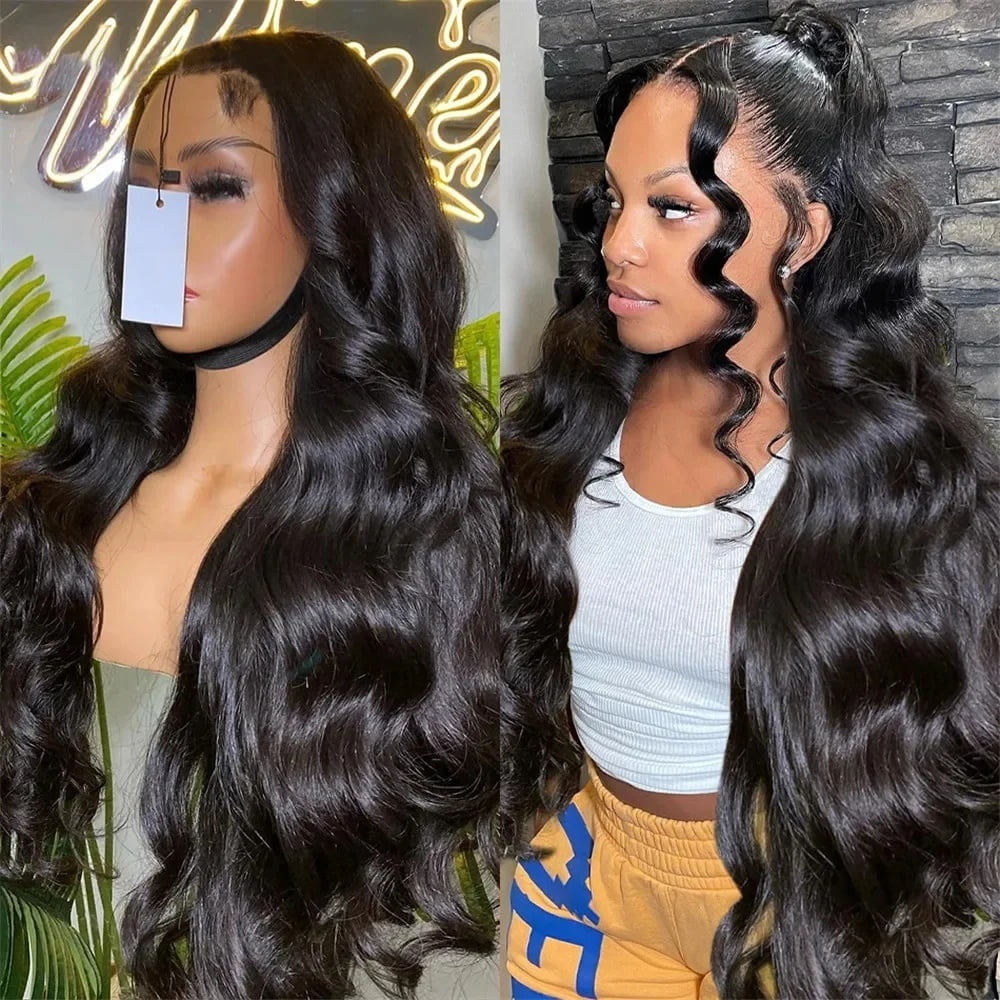Typpkmm - Stackable Body Wave 13x6 HD Transparent Lace Front Human Hair Wigs for Women 200 Density 13x4 HD Lace Frontal Brazilian Wigs Pre Plucke