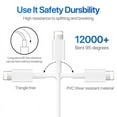 thumbnail image 3 of Chargers 3Pack 3 Feet Fast Charging USB Power Charge & Sync Cable Cord Compatible with iPhone 14 13 Pro Max 12 11 Pro XR XS MAX X iPhone 8 8Plus 7 7 Plus 6S 6S Plus 6 Plus 5 SE & More, 3 of 6