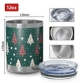 thumbnail image 3 of 12oz Tumblers Dark Green Christmas Tree Pattern Vacuum Insulated Stainless Steel Travel Tumbler Cups Mug with Lid and Straw for Beer,Coffee,Beverages with Cleaning Brush for Cold & Hot Drinks, 3 of 5
