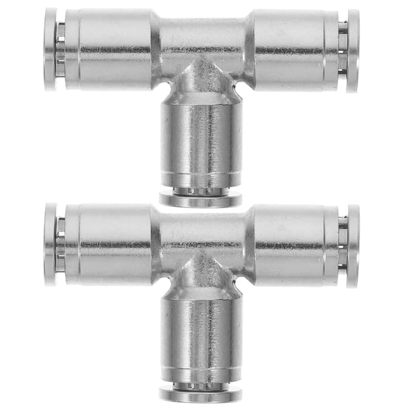 2pcs Quick Connect Air Hose Fittings Tee Air Piping Fittings Air Hose Coupler Tee Fitting Air Quick Fittings Tee Shape Air Hose Connector