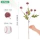 thumbnail image 3 of Uxcell 6 Paquetes de Flores de Bola de Crisantemo Artificial de 20.08 pulgadas 5 cabezas Ramo de Crisantemo de Seda Marrón Oscuro, 3 of 6