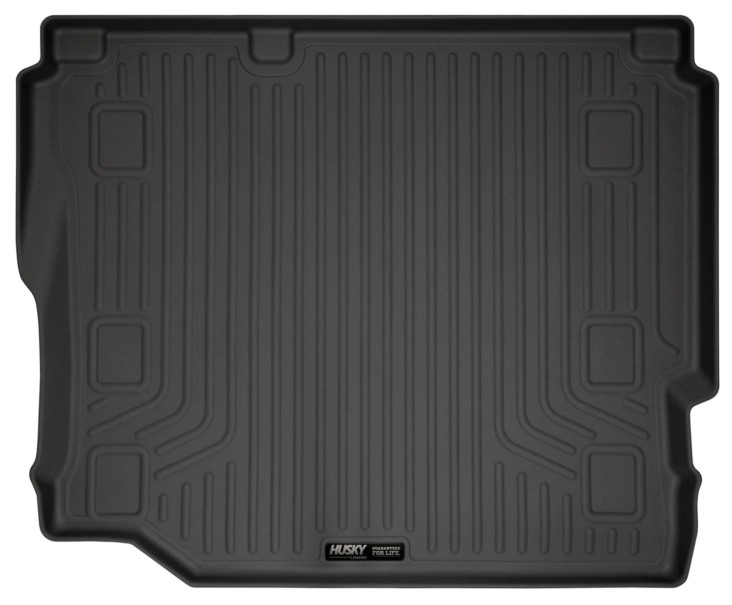 Husky Liners Weatherbeater Series Cargo Liner Black Fits 18-21 Jeep Wrangler;  4 Door Only; Cloth Seats Wrangler does not have subwoofer 