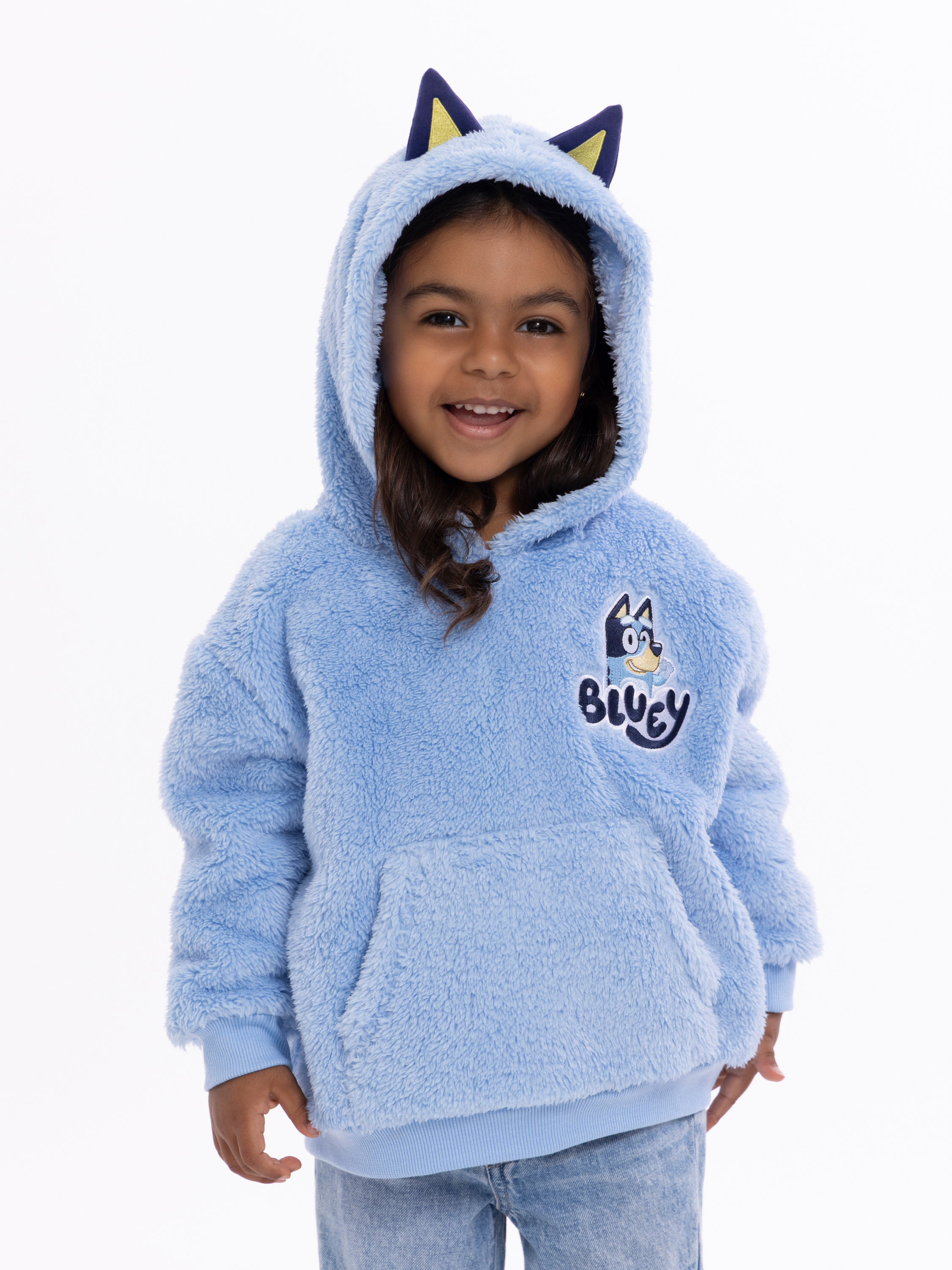Bluey Toddler Girls Plush Cosplay Hoodie, Sizes 12M-5T