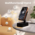 thumbnail image 5 of Wireless Induction Audio Bluetooth Speaker, Cell Phone Stand with Wireless Bluetooth Speaker, Unique Gifts for Men/Women, Adjustable Phone Holder with Colorful Ambient Light for iPhone/iPad, 5 of 10