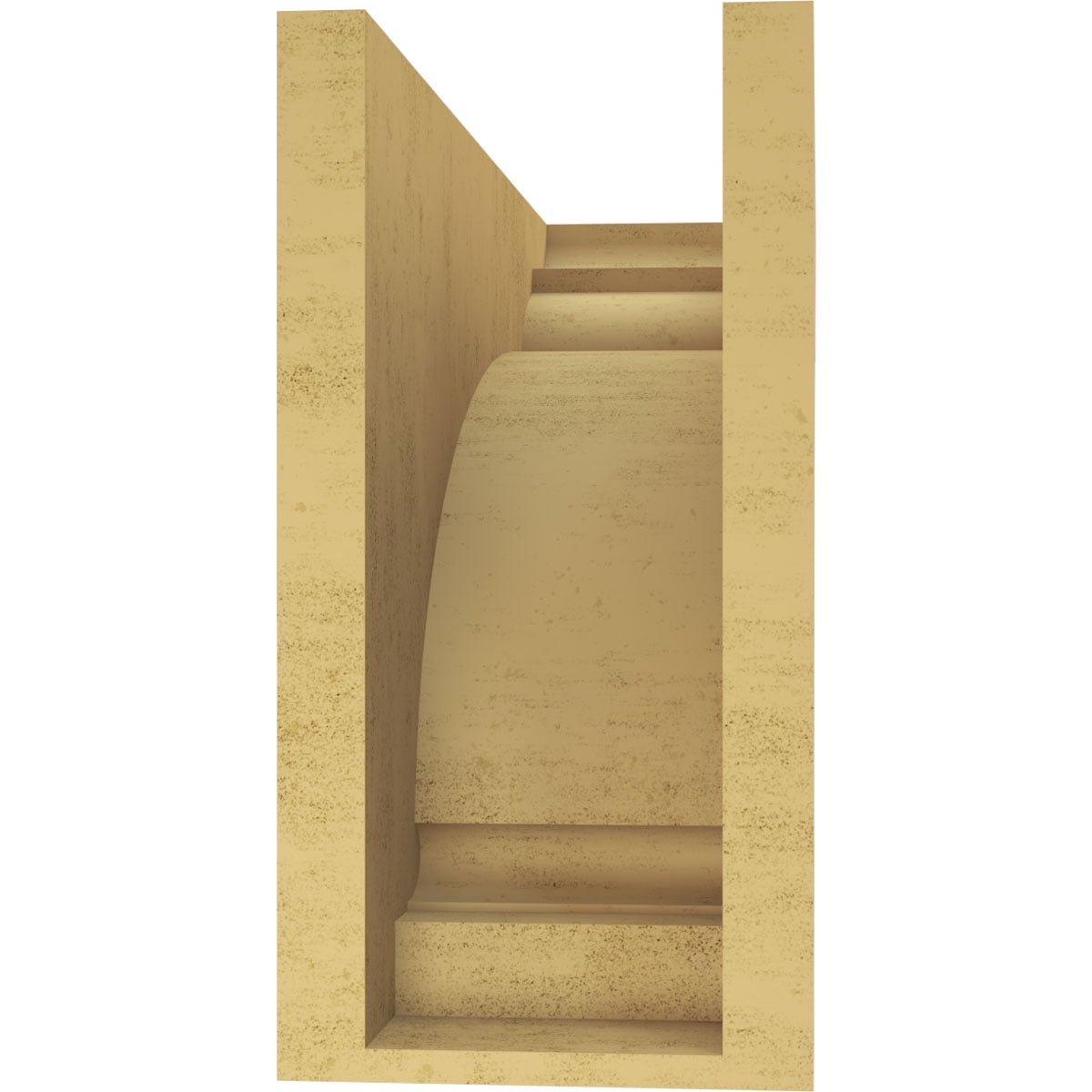 6"W x 18"D x 12"H Classic Hughes Rough Cedar Woodgrain TimberThane Corbel, Primed Tan