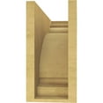 thumbnail image 4 of 6"W x 18"D x 12"H Classic Hughes Rough Cedar Woodgrain TimberThane Corbel, Primed Tan, 4 of 6