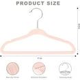 thumbnail image 2 of Velvet Kids Hangers 50 Pack，Pink Toddler Hangers with Notches，11“ Ultra Thin Durable Child Hangers, 2 of 6