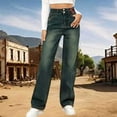 thumbnail image 3 of ManxiVoo Women Wide Leg Jeans Straight Leg Medium High Waist Comfort Denim Trousers for Casual Style XS Size Grey, 3 of 8