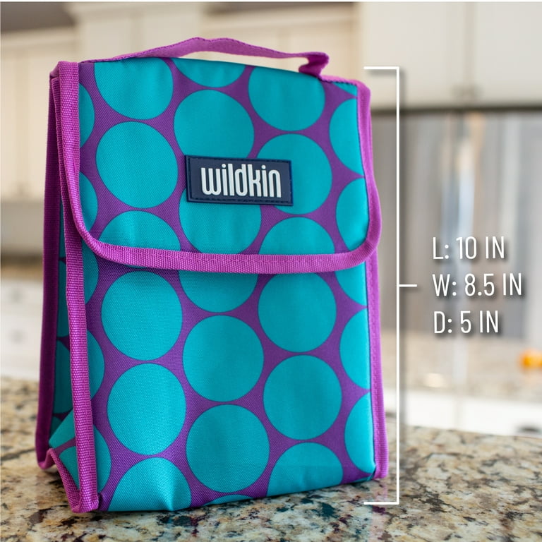 Wildkin Big Dot Aqua Double Decker Lunch Bag