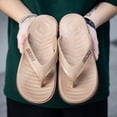 thumbnail image 4 of Hinvhai Men's Flip Flop with Orthotic Arch Support Athletic Slide Thong Sandals for Men Soft Cushion Footbed Khaki 9.5(45), 4 of 9