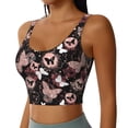 thumbnail image 2 of Goofa Butterfly Printed Sports Bras for Women, High Impact Running Bra Workout Crop Tank Tops Longline Sports Bra Push up-Medium, 2 of 9
