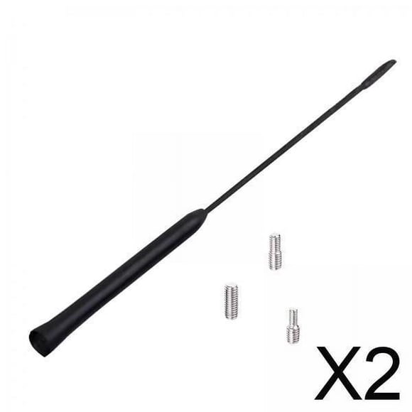 2xMástil De Antena Para Automóvil Flexible Universal Fácil De Instalar Reemplaza Los Accesorios Del Automóvil 28 Cm X 1,5 Cm X 1,5 Cm
