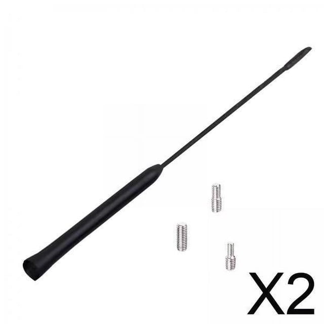 2xMástil De Antena Para Automóvil Flexible Universal Fácil De Instalar Reemplaza Los Accesorios Del Automóvil 28 Cm X 1,5 Cm X 1,5 Cm