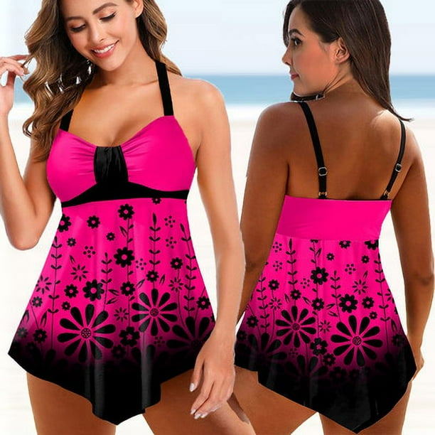 Women Strappy Swimsuit Swimdress One Piece Bathing Swimwear Swim Dress Bodega Aurrera en linea