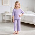 thumbnail image 6 of Bamboo Viscose Toddler Girls Kids Pajama Sets Snug fit Long-Sleeve Softness Sleepwear Pjs Jammies,moisture-wicking 6-12 Months 12-24 Months 2t 3t 4t 5t 6t 7t 8t 9t Children 5-6 Years, 6 of 6