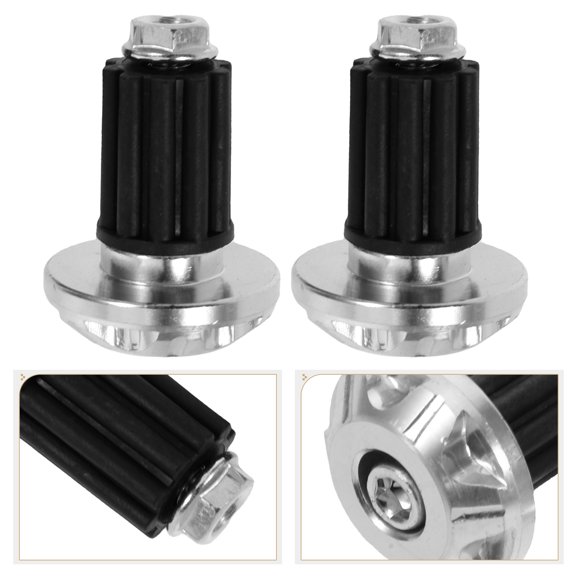 ETEREAUTY 1 Pair Aluminum Alloy Motorcycle Handlebar End Caps Bar Plugs Symmetrical Design for Motorbike