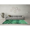 thumbnail image 3 of Ahgly Company Indoor Rectangle Abstract Turquoise Blue Modern Area Rugs, 7' x 9', 3 of 4