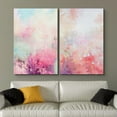 thumbnail image 2 of IDEA4WALL Canvas Print Wall Art Set Pastel Rainbow Paint Landscape Digital Art Decor Bohemian Retro Floral Artwork Contemporary Minimalism for Living Room, Bedroom, Office - Canvas 16"x24"x2, 2 of 5