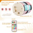 thumbnail image 5 of Yayeee Flameless Candles with Remote Flickering Battery Operated Multi Color Changing, Gray Checkered Pattern, 5 of 7
