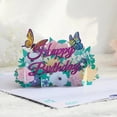 thumbnail image 3 of Tarjeta de felicitación 3D de cumpleaños, tarjetas de felicitación 3D, creatividad, agradecimiento, flores, bendición de mariposa, tallado, Tarjetas de Navidad, perros 40, 3 of 3