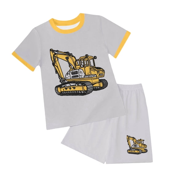 GXWEA Outfits For Boys Boy Clothes 12-18 Months Toddler Boy Clothes Summer Outfits Kids Short Sleeve T-Shirt And Shorts