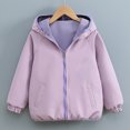 thumbnail image 5 of Miaoju Boys Girls Windbreaker Hooded Jacket Lightweight Packable Rain Coat Soft-Fabric for Comfort, with Pockets, Elastic Cuffs, Purple 3-4 Years, 5 of 9