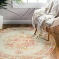 thumbnail image 4 of Unique Loom Lucerne Collection Area Rug - Pilatus (5' 3" Round Ivory/Gold), 4 of 10