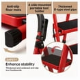 thumbnail image 4 of 3/4/5-Tier Folding Step Stool (Black/Red/Pink) - Wide Non-Slip Pedals Sturdy Steel Lightweight Portable Step Ladder For Kitchen Home Durable Space-Saving Foot Stool Ideal For Reaching High Cabinets, 4 of 8