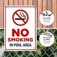thumbnail image 4 of Pool Rules Sign, No Smoking in Pool Area Sign, 10x14 Aluminum, 4 of 8