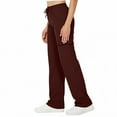 thumbnail image 4 of Breezora Women's Lightweight Utility Trousers with Multiple Pockets Comfortable Elastic Waist for Outdoor Activities XXXXL Size Wine, 4 of 9