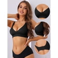 thumbnail image 3 of Unique Bargains Women's Wirefree Bra Comfortable Workout Push Up Bralettes Black XL, 3 of 6