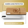thumbnail image 6 of Case Yard Wooden Case Outside Soft TPU Silicone, Slim Fit Shockproof Wood Protective Phone Cover for Girls Boys Men and Women, Supports Wireless Charging US Army Logo Design case for iPhone-X, 6 of 7