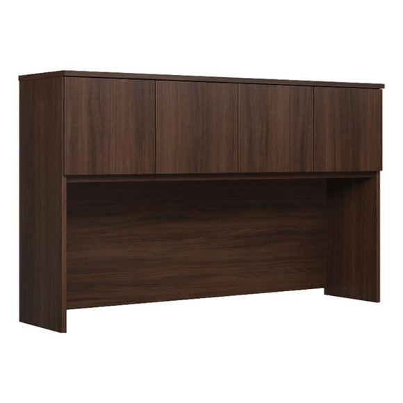 Sauder Affirm 60x36" Engineered Wood Hutch in Noble Elm/Brown Finish